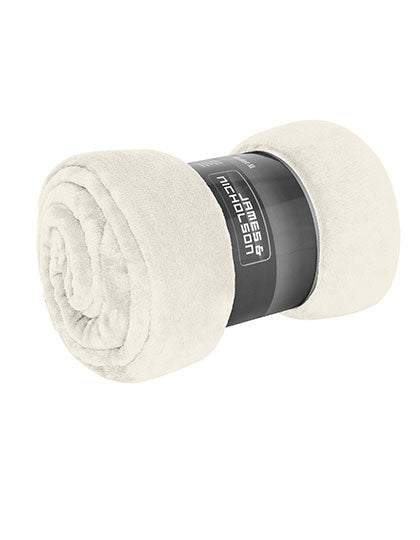 Daiber Microfibre Fleece Blanket XL in Natural – mit Firmenlogo individualisierbar
