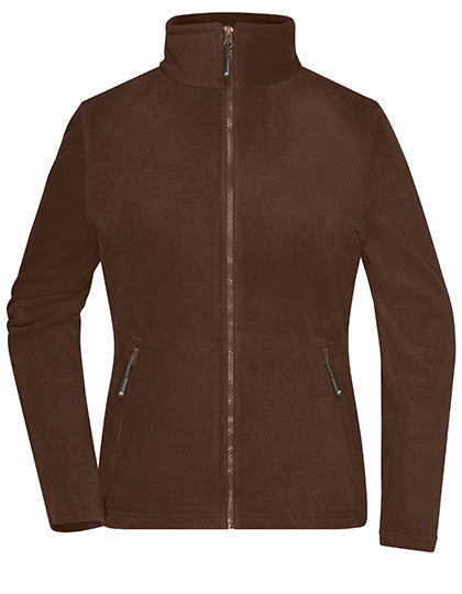 Daiber Ladies´ Fleece Jacket in Brown – mit Firmenlogo individualisierbar