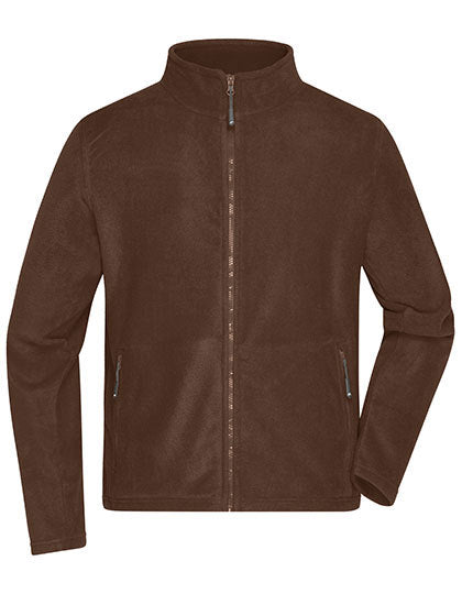 Daiber Men´s Fleece Jacket in Brown – mit Firmenlogo individualisierbar
