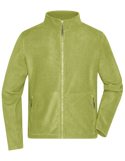 Daiber Men´s Fleece Jacket in Lime Green – mit Firmenlogo individualisierbar