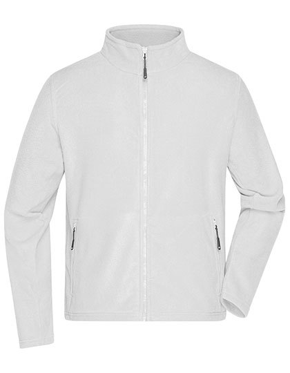Daiber Men´s Fleece Jacket in White – mit Firmenlogo individualisierbar