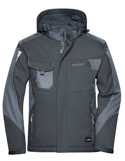 Professionelle Softshell-Jacke mit Fleece-Innenfutter von Daiber – Produkt- und Farbansicht für Textildruck und Stickerei