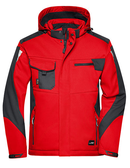 Professionelle Softshell-Jacke mit Fleece-Innenfutter von Daiber – Produkt- und Farbansicht für Textildruck und Stickerei