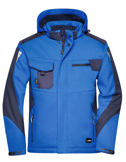 Professionelle Softshell-Jacke mit Fleece-Innenfutter von Daiber – Produkt- und Farbansicht für Textildruck und Stickerei