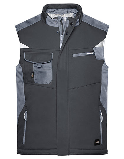 Daiber Craftsmen Softshell Vest -STRONG- JN825 in Black / Carbon