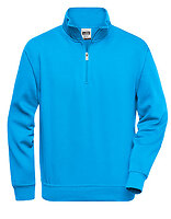 Daiber Workwear Half-Zip-Sweatshirt in Aqua – mit Firmenlogo individualisierbar