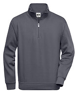 Daiber Workwear Half-Zip-Sweatshirt in Carbon – mit Firmenlogo individualisierbar