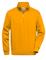 Daiber Workwear Half-Zip-Sweatshirt in Gold Yellow – mit Firmenlogo individualisierbar