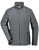 Daiber Damen-Workwear-Fleecejacke Strong in Carbon – mit Firmenlogo individualisierbar
