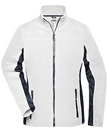Daiber Damen-Workwear-Fleecejacke Strong in White – mit Firmenlogo individualisierbar