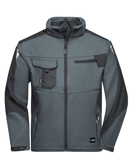 Daiber Workwear Softshell Jacket -STRONG- in Carbon/Black – mit Firmenlogo individualisierbar