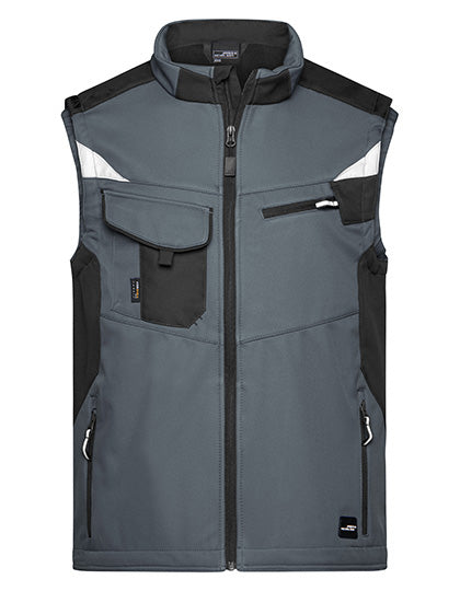 Daiber Workwear Softshell Vest -STRONG- JN845 in Carbon