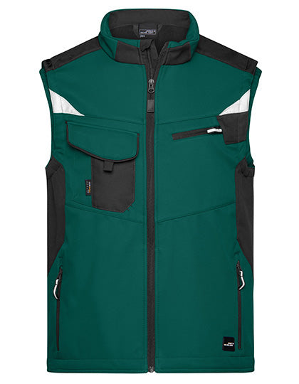 Daiber Workwear Softshell Vest -STRONG- JN845 in Dark Green