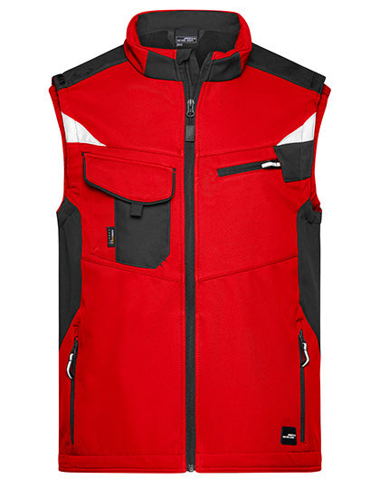 Daiber Workwear Softshell Vest -STRONG- JN845 in Red
