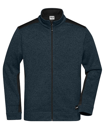 Daiber Men´s Knitted Workwear Fleece Jacket -STRONG- JN862 in Navy
