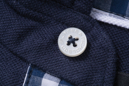 Button-Down Polo mit Modischem Einsatz