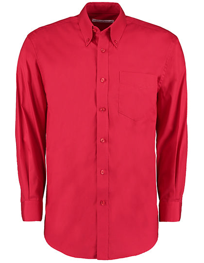 Kustom Kit Men´s Classic Fit Premium Oxford Shirt Long Sleeve K105 in Red