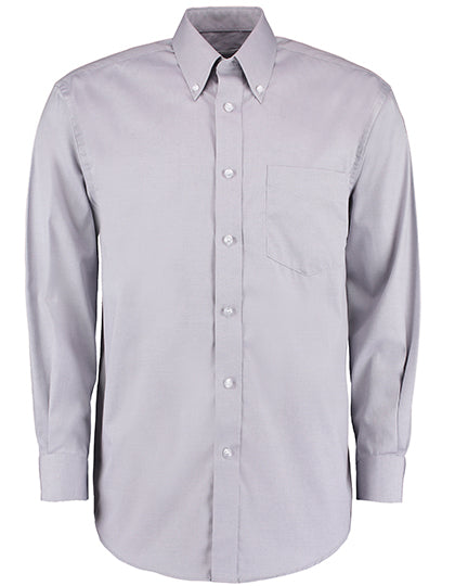 Kustom Kit Men´s Classic Fit Premium Oxford Shirt Long Sleeve K105 in Silver Grey (Solid)
