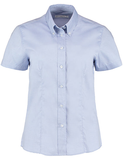 Kustom Kit Women´s Tailored Fit Corporate Oxford Shirt Short Sleeve K701 in Light Blue