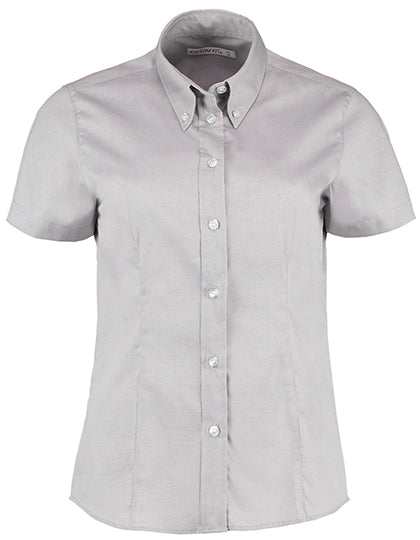 Kustom Kit Women´s Tailored Fit Corporate Oxford Shirt Short Sleeve K701 in Silver Grey (Solid)