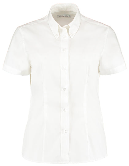 Kustom Kit Women´s Tailored Fit Corporate Oxford Shirt Short Sleeve K701 in White