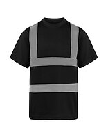 Korntex Warnschutz-T-Shirt Cordoba in Black – mit Firmenlogo individualisierbar