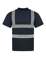 Korntex Warnschutz-T-Shirt Cordoba in Navy – mit Firmenlogo individualisierbar