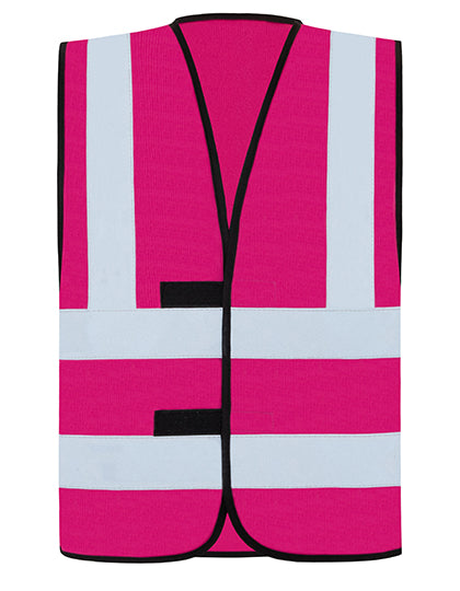 Korntex Hi-Vis Safety Vest With 4 Reflective Stripes Hannover KX140 in Magenta