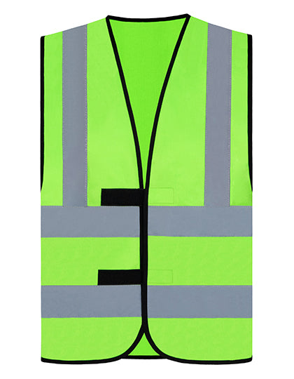 Korntex Hi-Vis Safety Vest With 4 Reflective Stripes Hannover KX140 in Neon Green