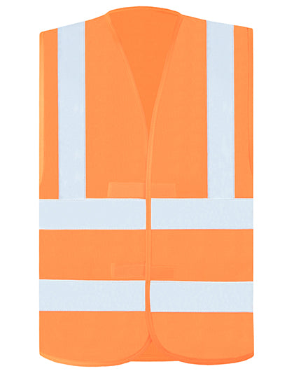 Korntex Hi-Vis Safety Vest With 4 Reflective Stripes Hannover KX140 in Signal Orange