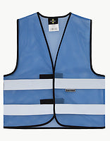 Korntex Mesh-Warnweste Thessaloniki in Blue – mit Firmenlogo individualisierbar