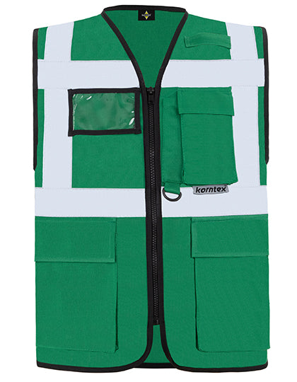 Korntex Executive Multifunctional Safety Vest Berlin KX802 in Green