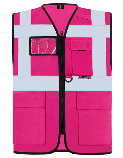 Korntex Executive Multifunctional Safety Vest Berlin KX802 in Magenta