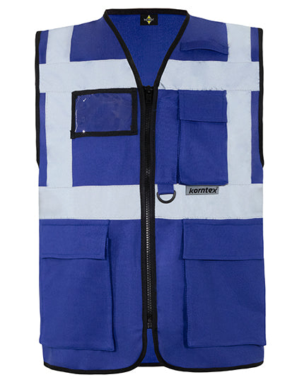 Korntex Executive Multifunctional Safety Vest Berlin KX802 in Royal Blue