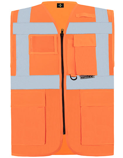 Korntex Executive Multifunctional Safety Vest Berlin KX802 in Signal Orange