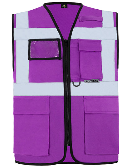 Korntex Executive Multifunctional Safety Vest Berlin KX802 in Violett