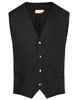 Karlowsky Herren-Serviceweste Kai in Black (ca. Pantone 419C) – mit Firmenlogo individualisierbar