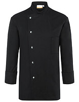Karlowsky Herren-Kochjacke Lars in Black (ca. Pantone 419C) – mit Firmenlogo individualisierbar