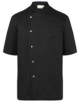Karlowsky Herren-Kochjacke Gustav in Black (ca. Pantone 419C) – mit Firmenlogo individualisierbar