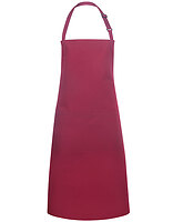 Karlowsky Latzschürze Basic mit Tasche und Schnalle in Bordeaux (ca. Pantone 209C) – mit Firmenlogo individualisierbar