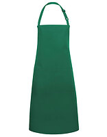 Karlowsky Latzschürze Basic mit Tasche und Schnalle in Forest Green (ca. Pantone 554C) – mit Firmenlogo individualisierbar