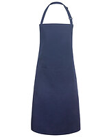 Karlowsky Latzschürze Basic mit Tasche und Schnalle in Navy (ca. Pantone 533C) – mit Firmenlogo individualisierbar