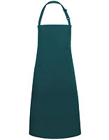 Karlowsky Latzschürze Basic mit Tasche und Schnalle in Pine Green (ca. Pantone 4189C) – mit Firmenlogo individualisierbar