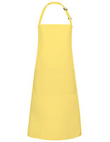 Karlowsky Latzschürze Basic mit Tasche und Schnalle in Sun Yellow (ca. Pantone 127C) – mit Firmenlogo individualisierbar