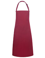 Karlowsky Latzschürze Basic mit Schnalle in Bordeaux (ca. Pantone 209C) – mit Firmenlogo individualisierbar