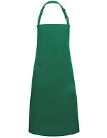Karlowsky Latzschürze Basic mit Schnalle in Forest Green (ca. Pantone 554C) – mit Firmenlogo individualisierbar