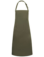 Karlowsky Latzschürze Basic mit Schnalle in Moss Green (ca. Pantone 7764C) – mit Firmenlogo individualisierbar