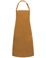 Karlowsky Latzschürze Basic mit Schnalle in Mustard (ca. Pantone 146C) – mit Firmenlogo individualisierbar