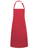 Karlowsky Latzschürze Basic mit Schnalle in Raspberry (ca. Pantone 4059C) – mit Firmenlogo individualisierbar