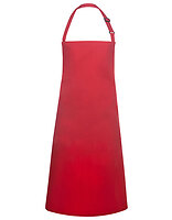 Karlowsky Latzschürze Basic mit Schnalle in Red (ca. Pantone 186C) – mit Firmenlogo individualisierbar